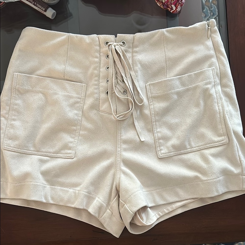Suede Shorts